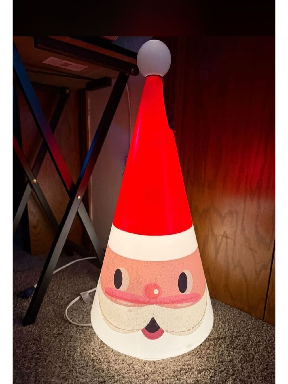 Mr. Christmas 24” Santa Claus Cone Tree Retro Blow Mold Vintage MCM Nostalgia